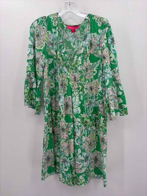 Pre-Owned Lilly Pulitzer Green Size Small Knee Length Long Sleeve Dress