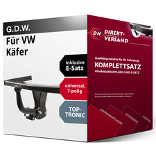 Anhängerkupplung starr + E-Satz 7pol universell für VW Käfer 06.1967-12.2003 top