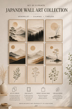 Scandinavian Japandi Wall Art  | Neutral Printable Home Decor | Modern Minima