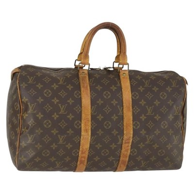 LOUIS VUITTON Monogram Keepall 45 Boston Bag M41428 LV Auth 166548
