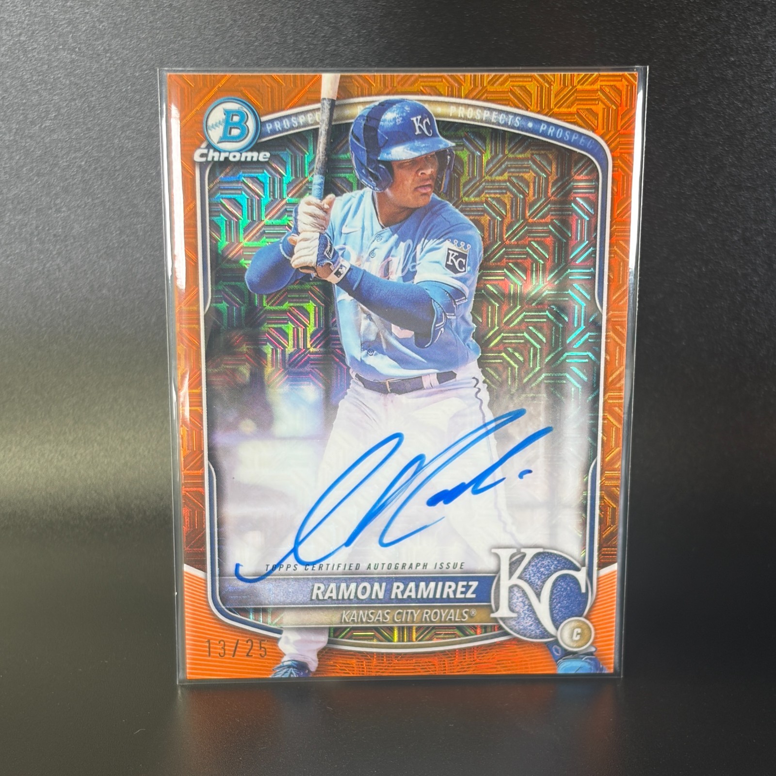 2025 Bowman Chrome MB Ramon Ramirez BMA-RR Autograph Orange Refractor 13/25