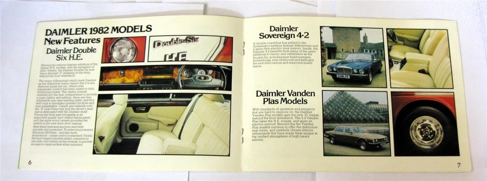 JAGUAR + DAIMLER Saloons Car Sales Brochure 1982 Models XJ12 XJ6 Double Six++ - Image 3 of 4