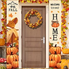 Fall Decor Banner,Scarecrow Pumpkin Thanksgiving Decorations Autumn Banner