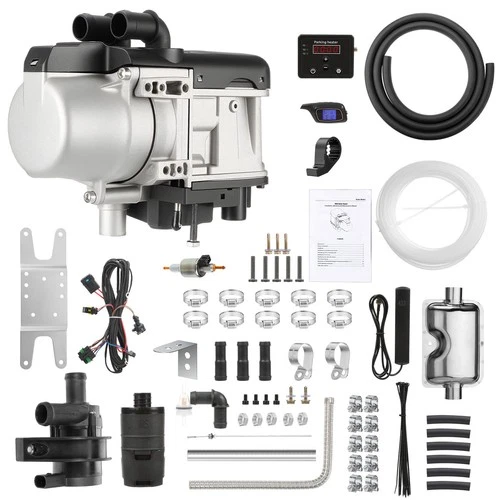 6KW 12V Diesel Water Heater Kit w/Pump Remote Control for Car Boat Campervans RV