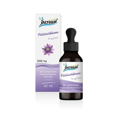 Increase Passionsblume Tropfen - 60ml - 2000mg Passionsblume pro Tag -Vegan