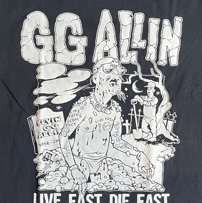 Live Fast Die Fast GG Allin 100% Cotton Unisex Gift T-Shirt BS634