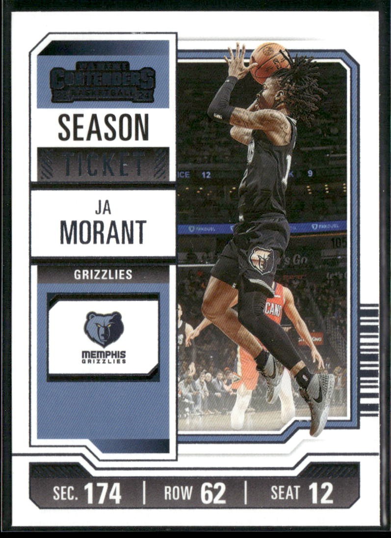 2023-24 Panini Contenders #74 Ja Morant Season Ticket Premium Edition