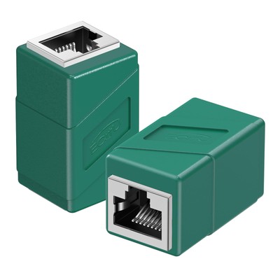 RJ45 Coupler, 2 Pack Ethernet Adapters Female to Female, Ethernet Cable Exten...