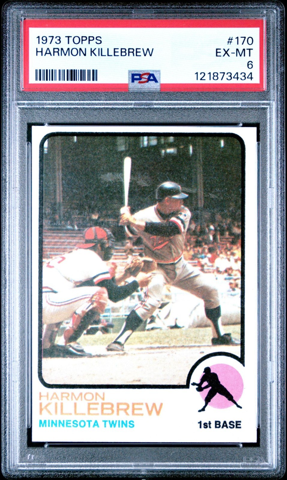 1973 Topps #170 Harmon Killebrew - Twins - PSA 6 - EX-MT - 121873434🔥⚾📈