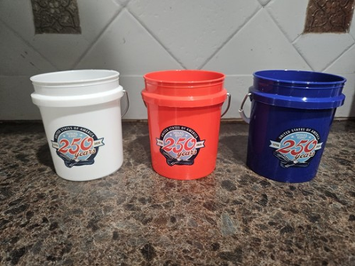 #ad NEW Rural King Red White and Blue Mini Bucket Set 250th anniversary $15.00