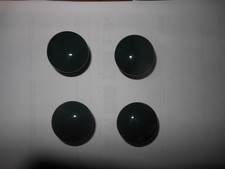 4 New Porcelain Hunter Green Smooth Mushroom Cabinet Knobs By GH Home