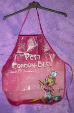 Tablier enfant "Petit cordon-bleu" - De couleur rose en plastique