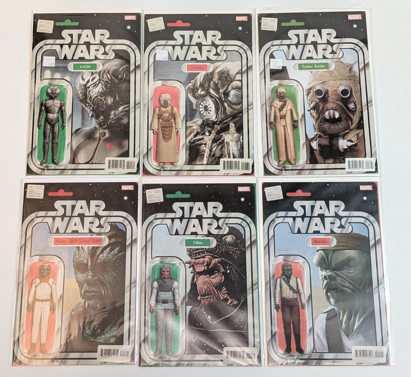 Lot of 6 - John Tyler Christopher Star Wars Action Figure Variant Comic Bundle
