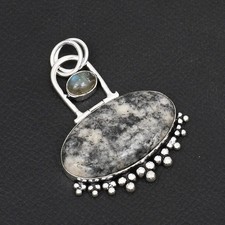 Jasper Labradorite Gemstone Ethnic Pendant Jewelry Gift For Unisex 2.2