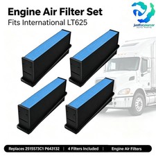 4pcs Engine Air Filter 2515573c1 For International Lt625 Lt Rh Trucks New
