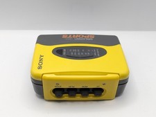 Sony Walkman WM-SXF10 Sports Cassette Player AM/FM Radio Yellow Taiwan Vintage