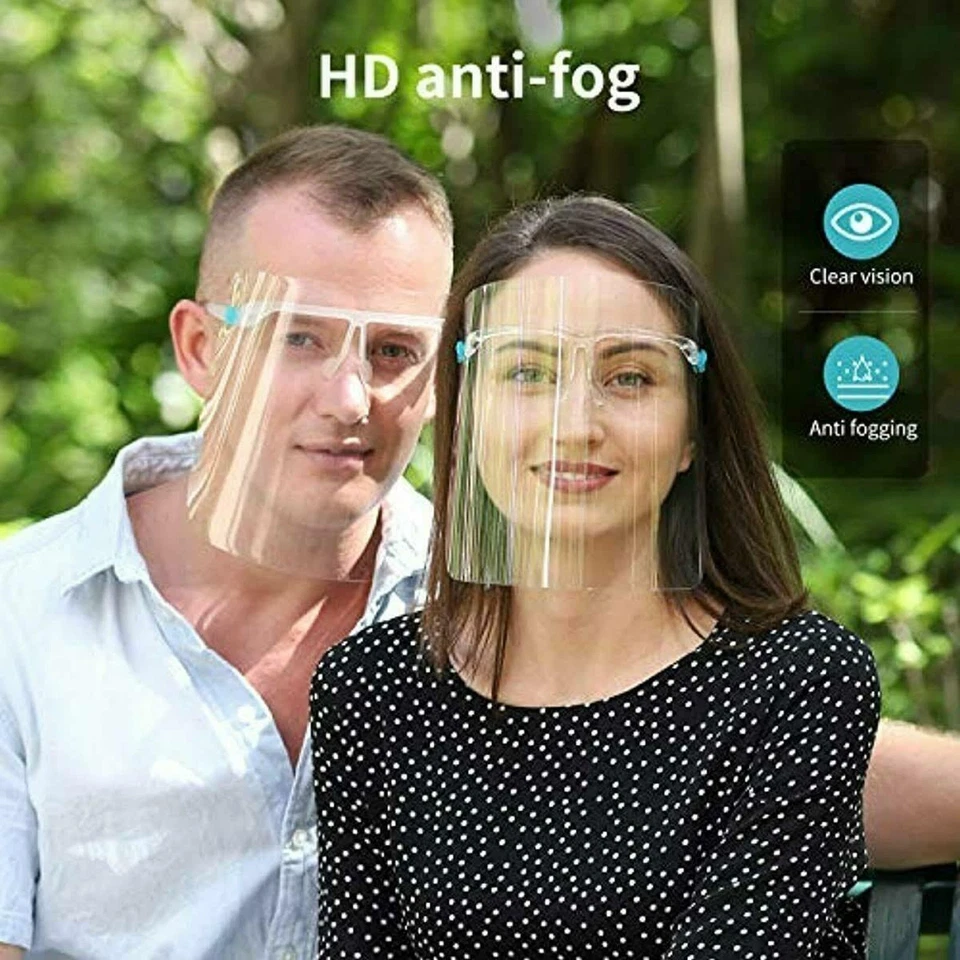 (PAQUETE DE DOS) 6 piezas Protector facial con 3 piezas Juego de marco de gafas para mujeres y hombres Foto 4 de 4