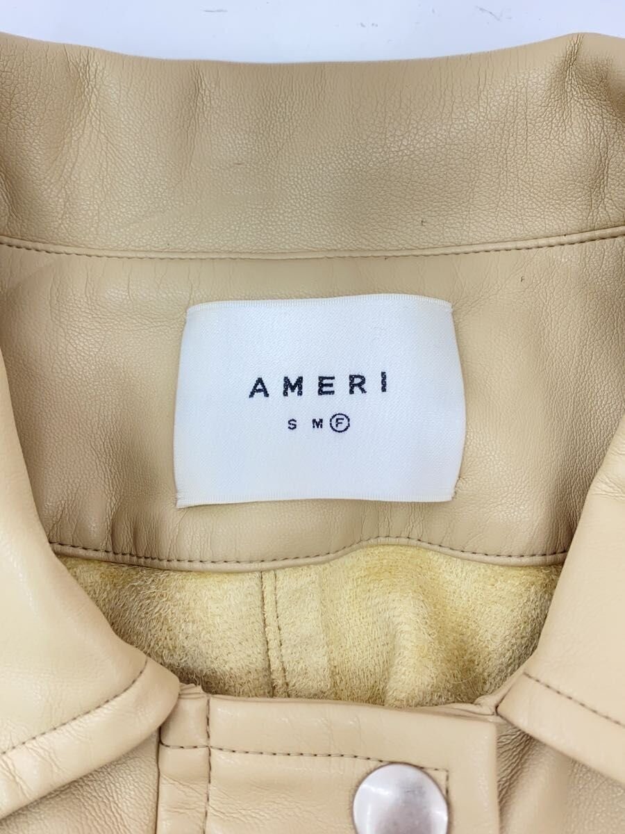AMERI◆Leather jacket/blouson/FREE/Polyester/BEG/0… - image 3