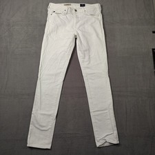 AG Adriano Goldschmied Jeans Womens 27R White The Prima Mid Rise Cigarette USA