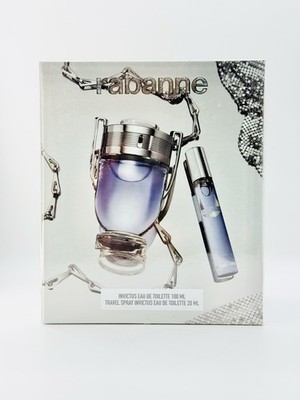 Invictus By Paco Rabanne 2pc Gift Set With 3.4oz +20ml Edt Spray Same As Shown