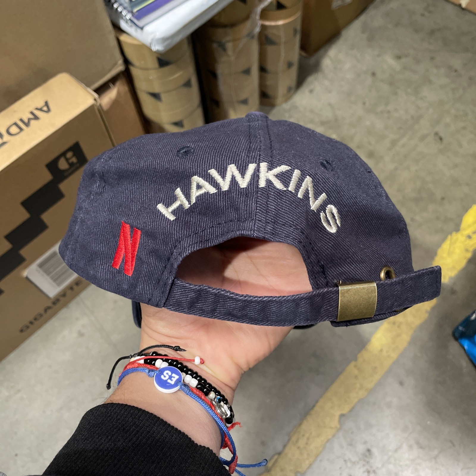 Netflix Stranger Things Rare Cast & Crew Hawkins Adjustable Hat Cap