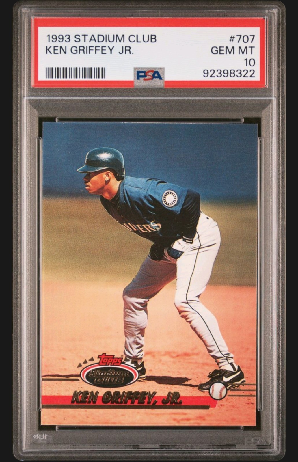 1993 STADIUM CLUB KEN GRIFFEY JR PSA 10 POP 81 BASE MARINERS 