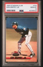 1993 STADIUM CLUB KEN GRIFFEY JR PSA 10 POP 81 BASE MARINERS 