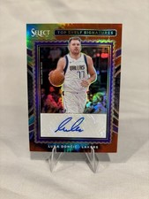 Luka Doncic 2024-25 Panini Select Top Shelf Signatures Tie Dye Prizm Auto /25