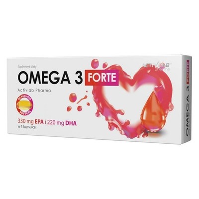 Activlab Pharma Omega 3 FORTE mit Vitamin E - 60 Kapseln