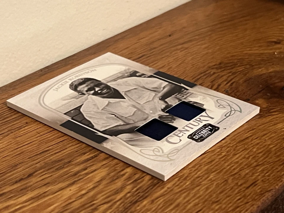 2008 Donruss JACKIE ROBINSON Double-patch Relic card personally worn # 2/50 MINT - Image 3 of 4