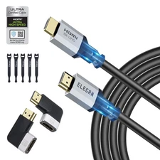Elecan 8K HDMI 2.1 Cable 25ft 48Gbps for PS5 Xbox 8K@60Hz 4K@120Hz HDR eARC