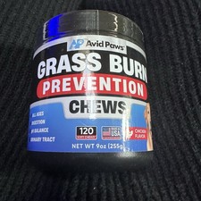 Avid Paws Grass Burn Prevention Chews 120 Count Dog Urine Neutralizer Exp 3/27