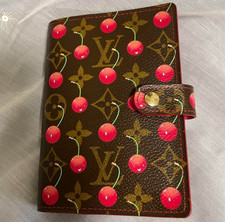 Louis Vuitton Takashi Murakami collaboration Cherry Agenda Notebook Cover Auth