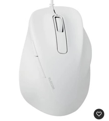 ELECOM Wired USB Ergonomic Shape Mouse  Silent Click  Right Hand  2000DPI  5