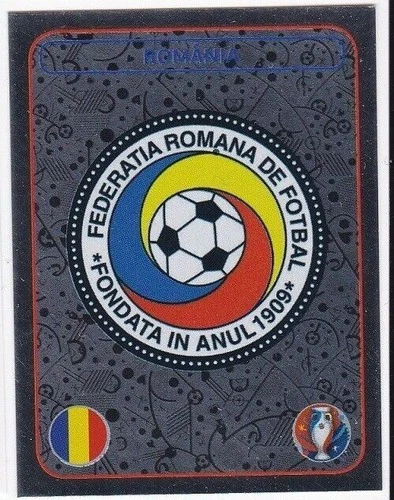 PANINI EURO 2016 ~ FIGURINA singola n. 12 sticker ~ scudetto shiny badge Romania