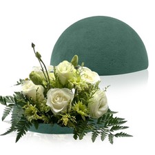 2 PCS Floral Foam Half Balls 5.5x2.75 Inch Round Green Dry Wet Flower Base