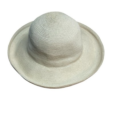 Vintage Eric Javits Hat Wide Brim Womens Medium Squishee Packable Sun USA