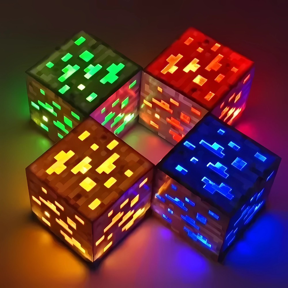 Minecraft Bloque Luz Nocturna Dormitorio Camping Luz DE
