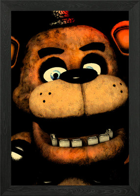 Freddy Fazbear Nahaufnahme gerahmtes Wandbild Poster Leinwanddruck Bild