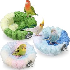 Threehoney Plush Hanging Bird Nest Bed for Parakeets Cockatiels Conures