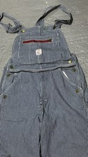 Pointer Brand W34Bibbed Overalls Men s Blue Stripe 34x31 Made In USA