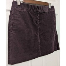 J. Crew Corduroy Mini Skirt Plum Purple Size 0 A-Line Fall Jewel Tone Academia