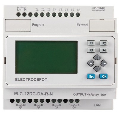 PLC Kit Programmable Controller Software 8 in, 4 Out, HMI, LAN, & USB interface
