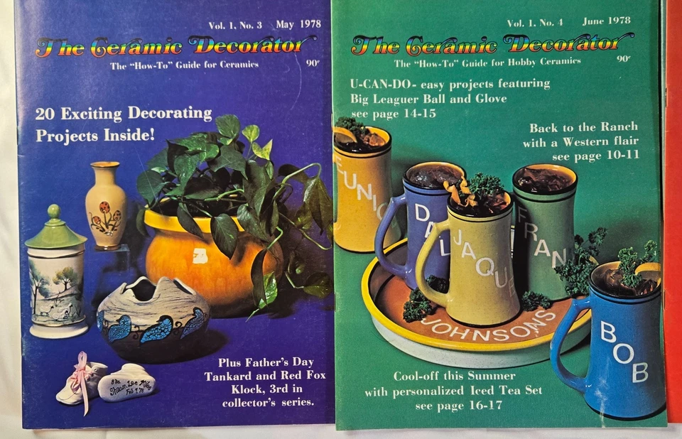 Revistas de cerámica vintage 1975-1994 23 números decorador de cerámica Gare's Teacher Foto 4 de 4