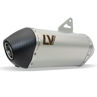 EndschalldäMpfer Leovince SLIP-ON LV-14 Mit Zulassung, Edelstahl, Carbon Kappe