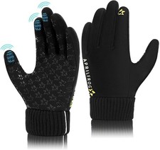 Kids Winter Sports Gloves Cold Weather Warm Size M Black