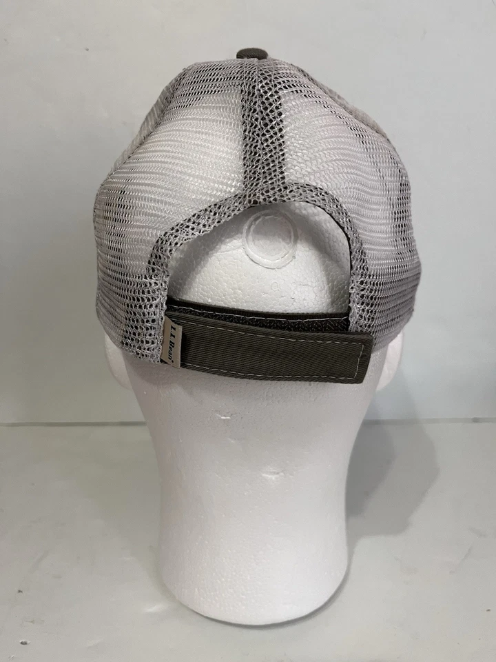 LL Bean крышка водитель грузовика бейсбол 1912 оранжевый нашивка регулируемая сетка назад серый белый - Изображение 3 из 4