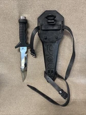 WENOKA SCUBA DIVING KNIFE VINTAGE  MDL 8549 STAINLESS JAPAN EZ-LOCK SHEATH