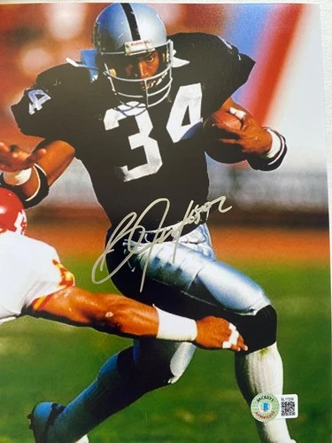 Bo Jackson Signed 8x10 Photo Oakland Raiders Football - Beckett