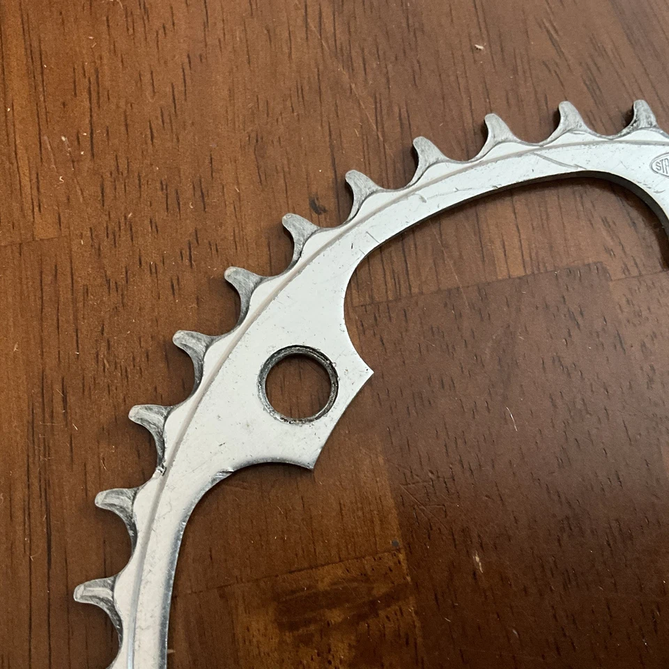 Plato Stronglight Vintage - 41 Dientes - 130 BCD - 5 Pernos - Plateado - Usado Foto 3 de 4